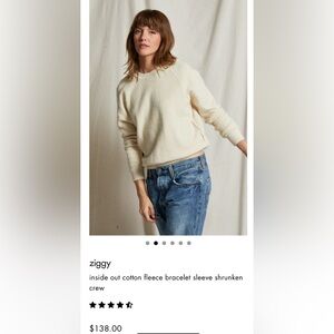 perfectwhitetee Cream Fleece Top